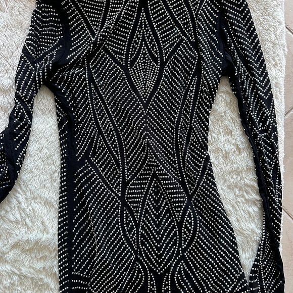 Black Maxi dress with Rhinestones - Picture 5 of 5